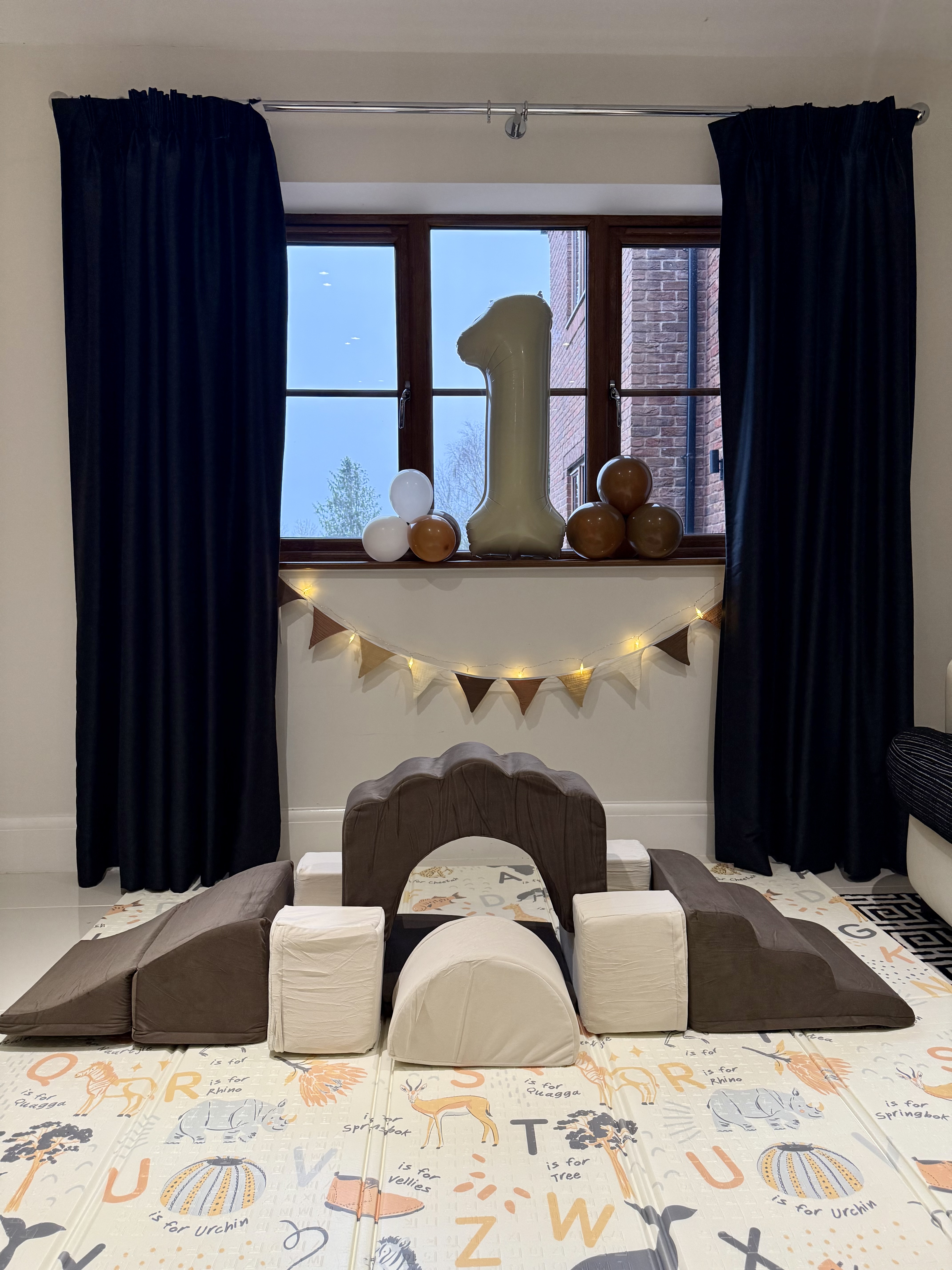 Soft play set up for a 1st birthday