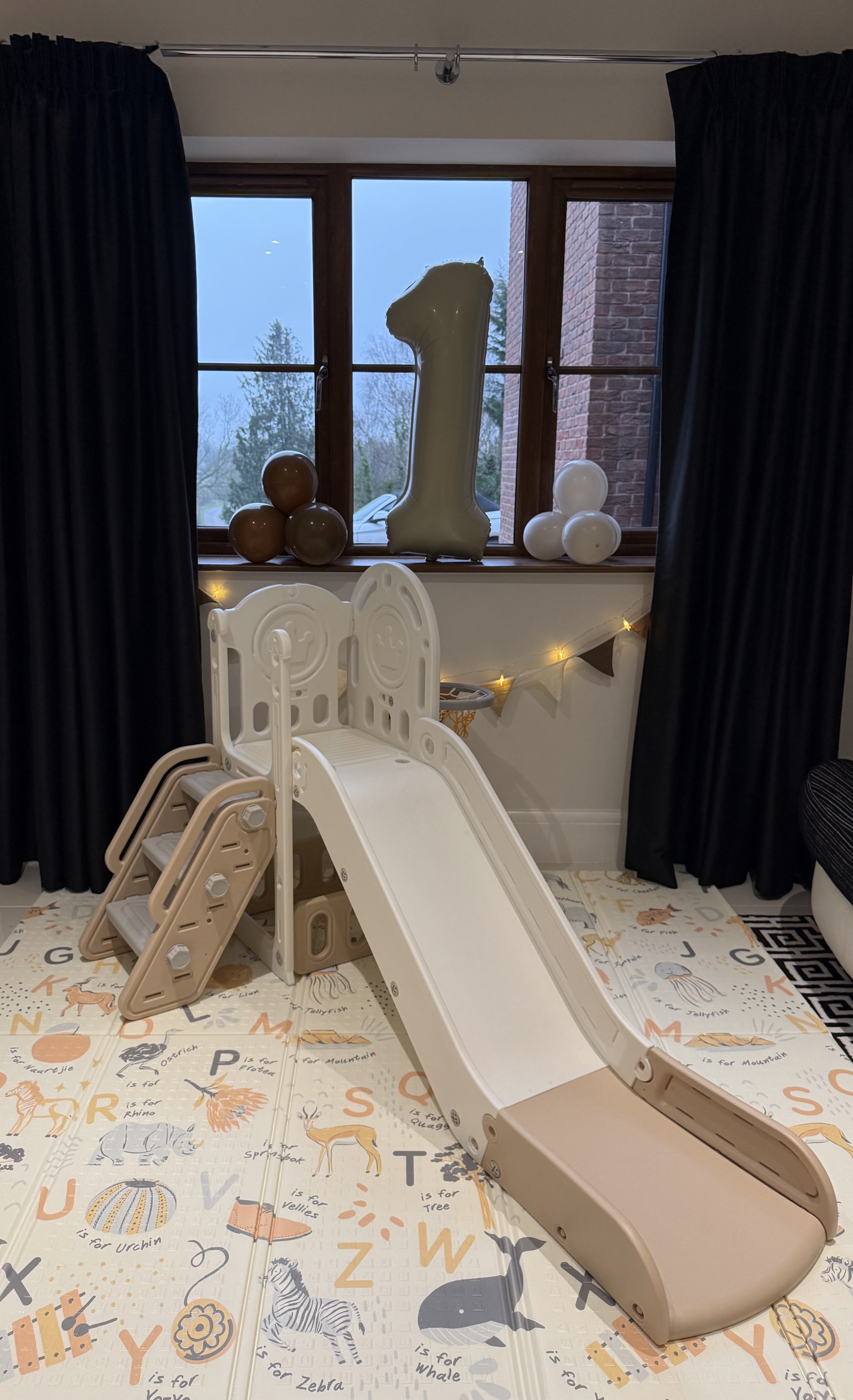 Slide and climber set up live